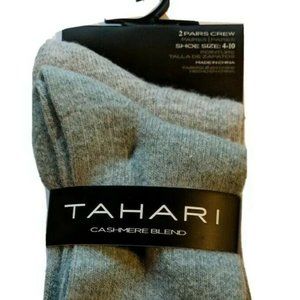 Tahari Cashmere Blend Crew Socks - 2 pair